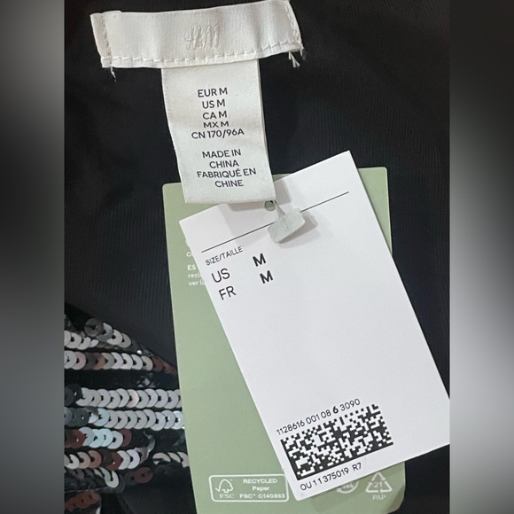 NWT H&M Crop Sequin Fringe Tank - Picture 3 of 4